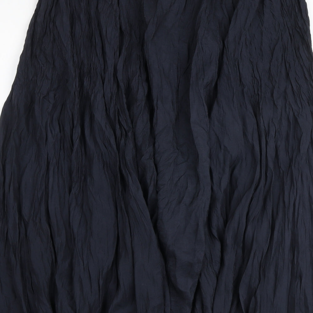Marks and Spencer Womens Blue Silk Peasant Skirt Size 18