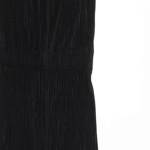 Dorothy Perkins Womens Black Polyester Jumpsuit One-Piece Size 6 Button