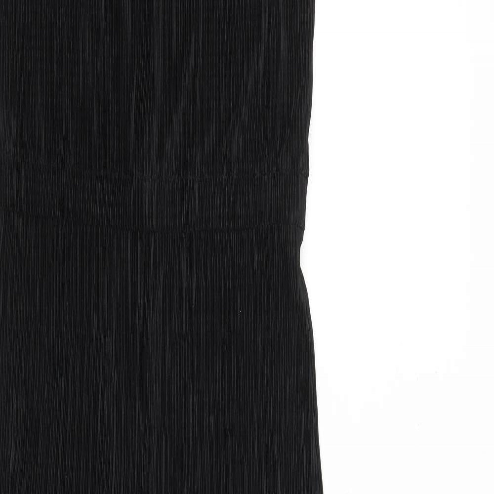 Dorothy Perkins Womens Black Polyester Jumpsuit One-Piece Size 6 Button