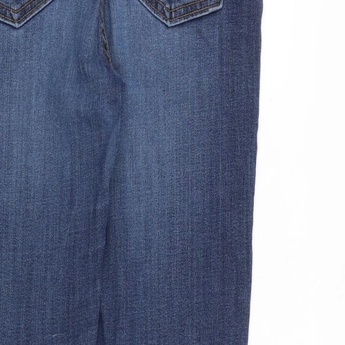Gap Womens Blue Cotton Straight Jeans Size 32 in L30 in Slim Zip