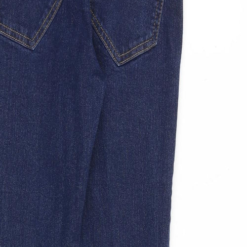 H&M Womens Blue Cotton Skinny Jeans Size 10 L28 in Regular Zip