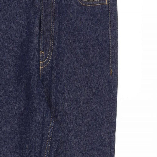 H&M Womens Blue Cotton Skinny Jeans Size 10 L28 in Regular Zip
