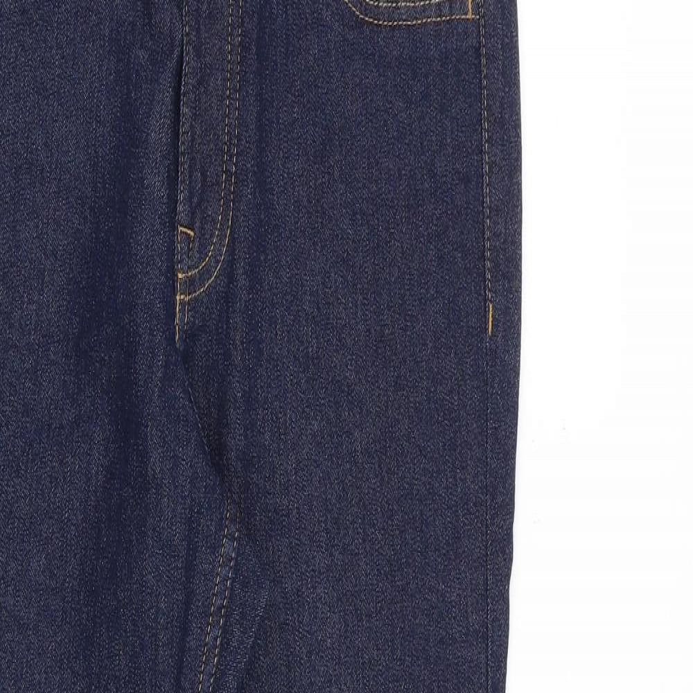 H&M Womens Blue Cotton Skinny Jeans Size 10 L28 in Regular Zip