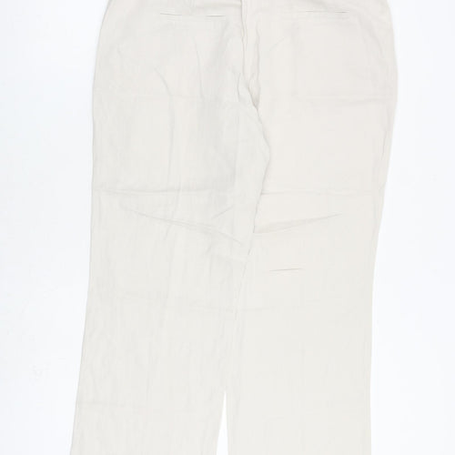 Monsoon Womens Beige Polyester Dress Pants Trousers Size 14 L29 in Regular Zip