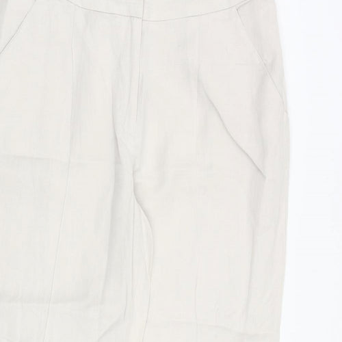 Monsoon Womens Beige Polyester Dress Pants Trousers Size 14 L29 in Regular Zip