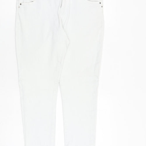 Spirit Womens Grey Cotton Skinny Jeans Size 14 L30 in Regular Zip