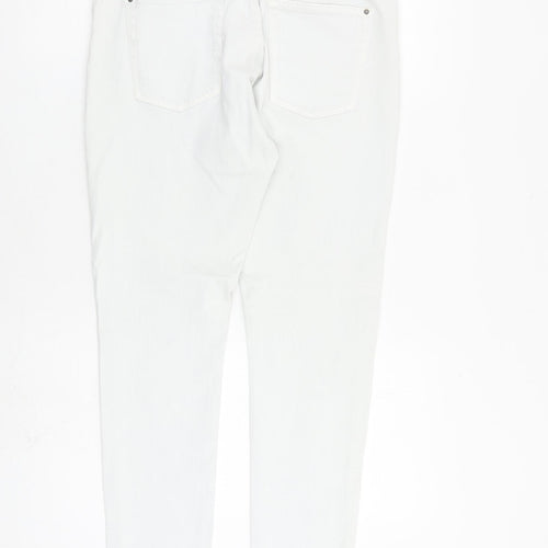 Spirit Womens Grey Cotton Skinny Jeans Size 14 L30 in Regular Zip