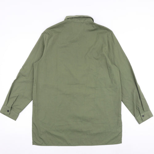Quiz Womens Green Polyester Basic Button-Up Size 14 Collared - Flower Detail