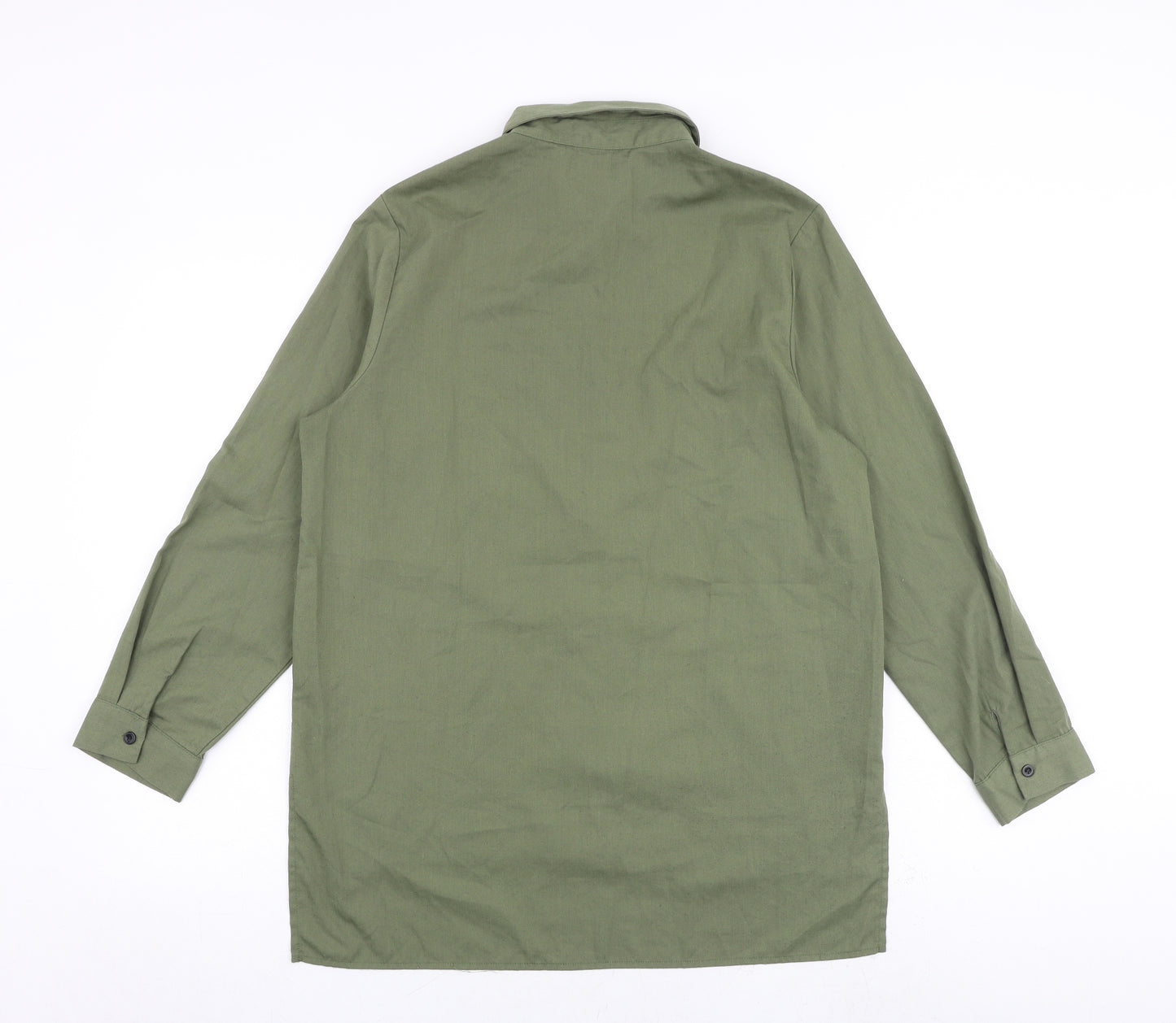 Quiz Womens Green Polyester Basic Button-Up Size 14 Collared - Flower Detail