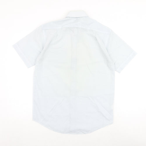 Marks and Spencer Mens Blue 100% Cotton Dress Shirt Size 14.5 Collared Button