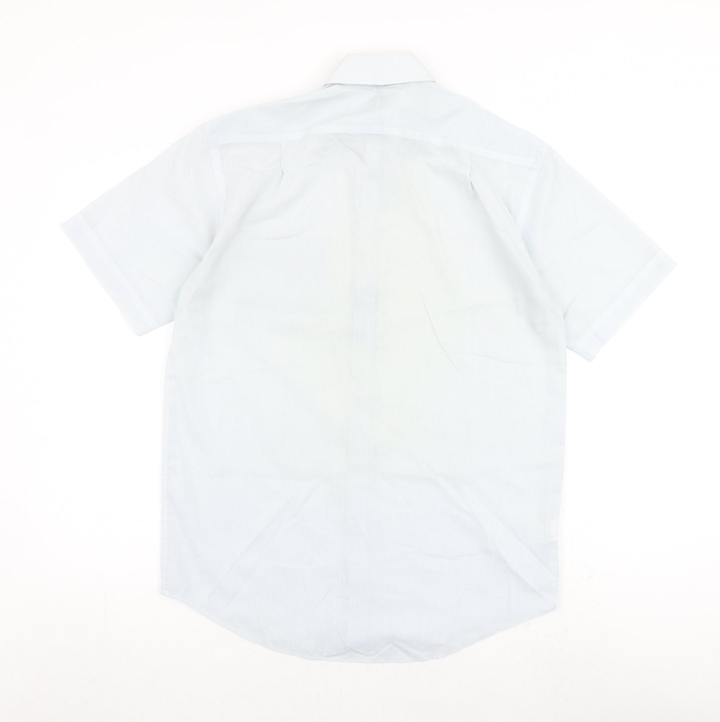 Marks and Spencer Mens Blue 100% Cotton Dress Shirt Size 14.5 Collared Button