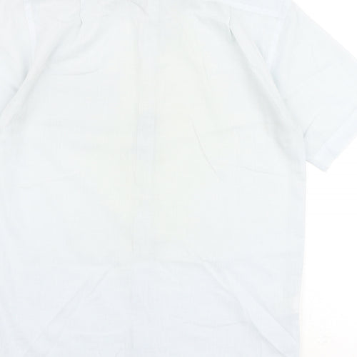 Marks and Spencer Mens Blue 100% Cotton Dress Shirt Size 14.5 Collared Button