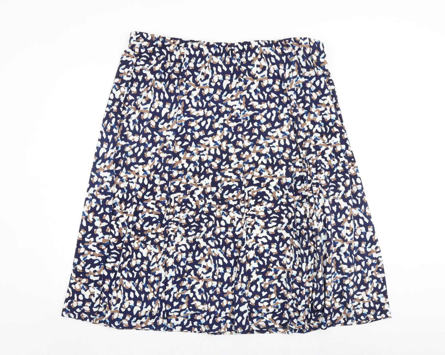 Anna Rose Womens Blue Geometric Polyester A-Line Skirt Size 20