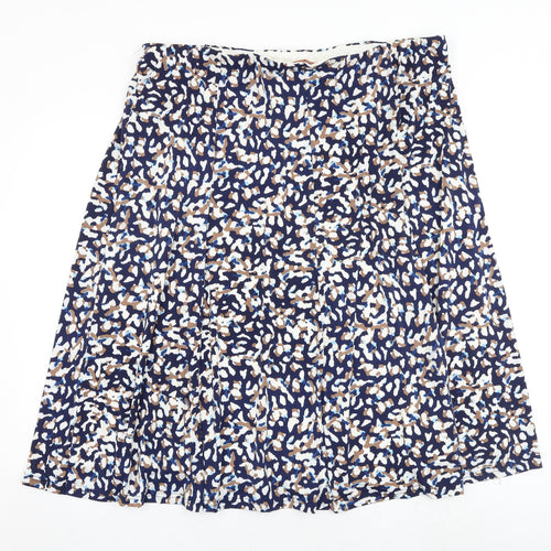 Anna Rose Womens Blue Geometric Polyester A-Line Skirt Size 20