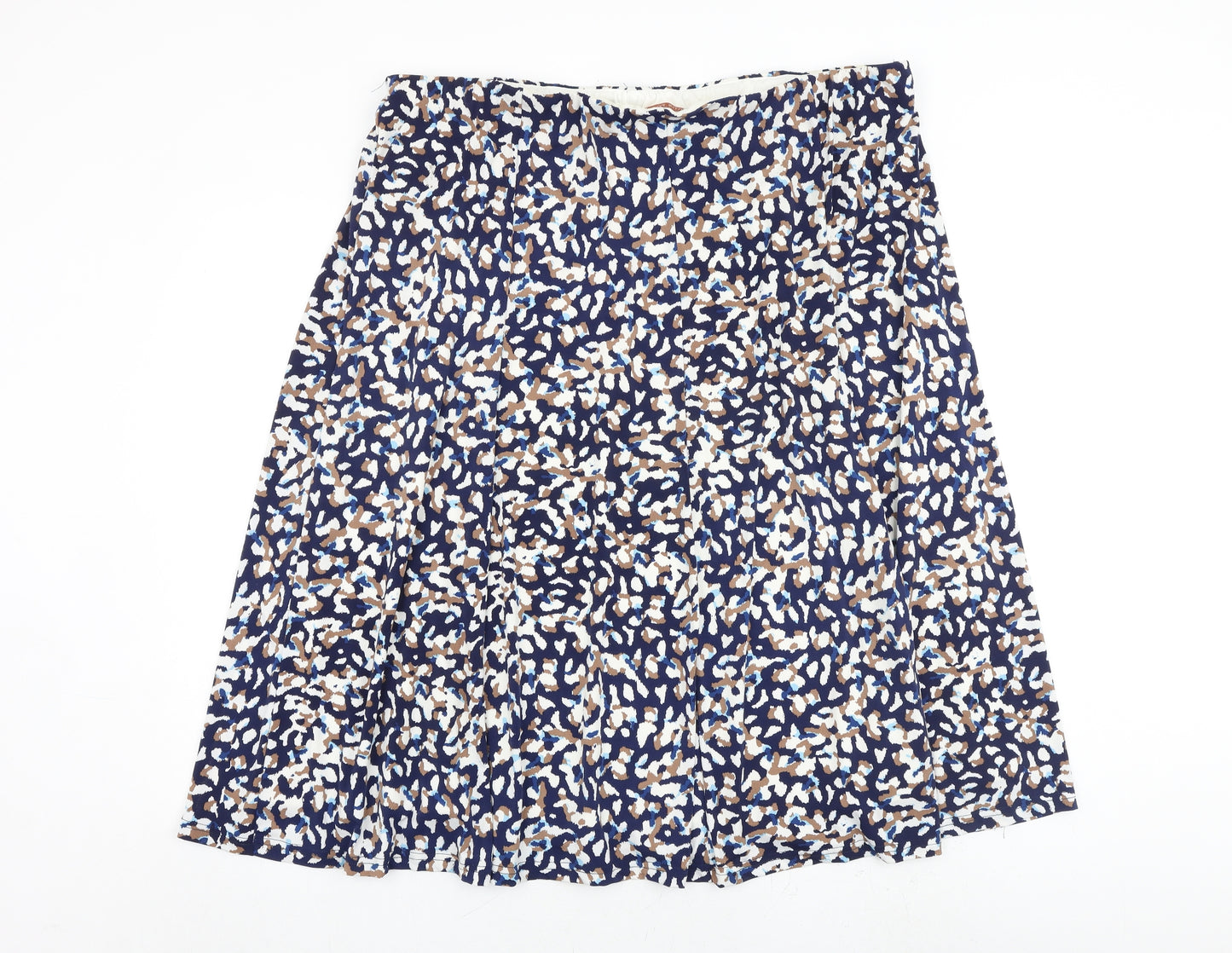 Anna Rose Womens Blue Geometric Polyester A-Line Skirt Size 20
