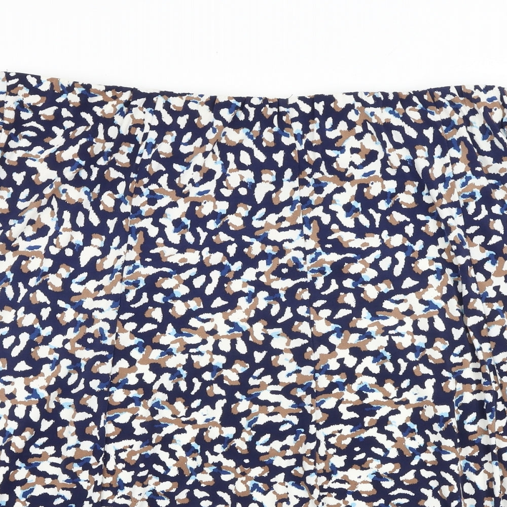 Anna Rose Womens Blue Geometric Polyester A-Line Skirt Size 20