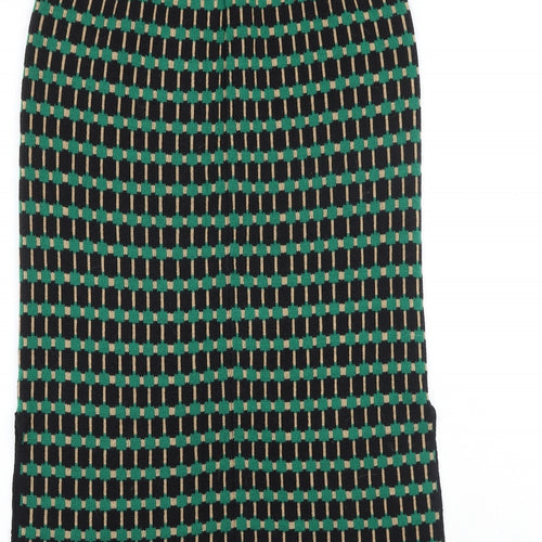 Minoj Womens Black Geometric Polyester A-Line Skirt Size 23 in