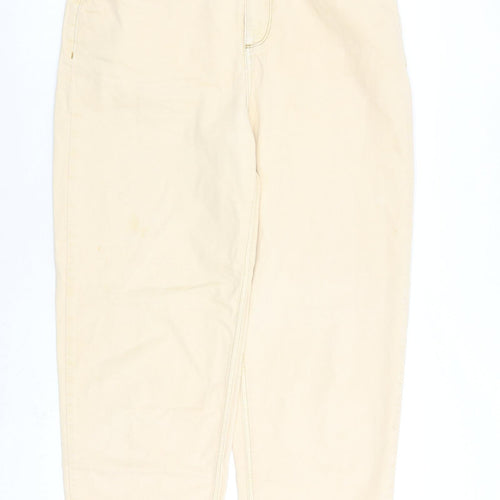 Reclaimed Vintage Womens Beige Cotton Mom Jeans Size 32 in L29 in Regular Zip