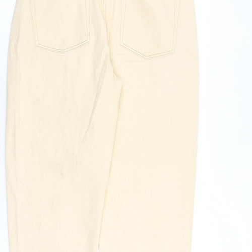Reclaimed Vintage Womens Beige Cotton Mom Jeans Size 32 in L29 in Regular Zip