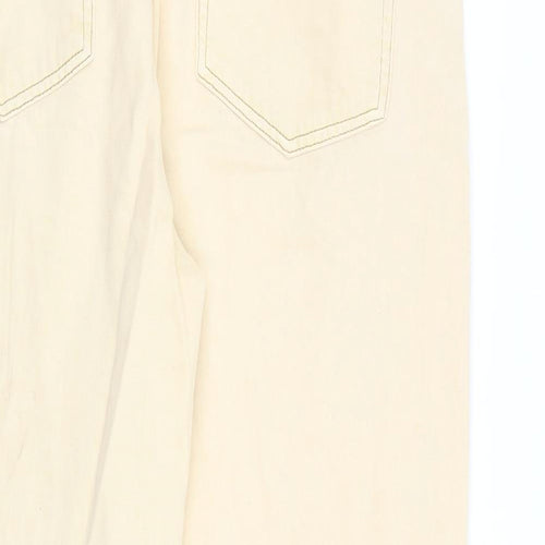Reclaimed Vintage Womens Beige Cotton Mom Jeans Size 32 in L29 in Regular Zip