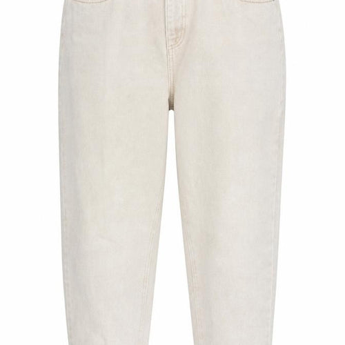 NEXT Womens Beige Cotton Tapered Jeans Size 12 L26 in Regular Zip
