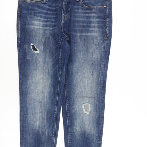 Mavi Jeans Mens Blue Cotton Straight Jeans Size 30 in L30 in Regular Zip