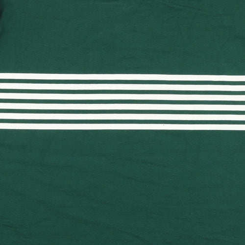 Marks and Spencer Mens Green Striped Cotton Pullover Sweatshirt Size 3XL