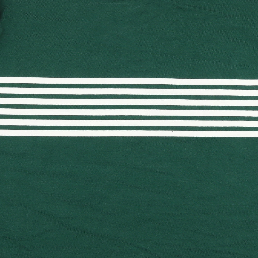 Marks and Spencer Mens Green Striped Cotton Pullover Sweatshirt Size 3XL