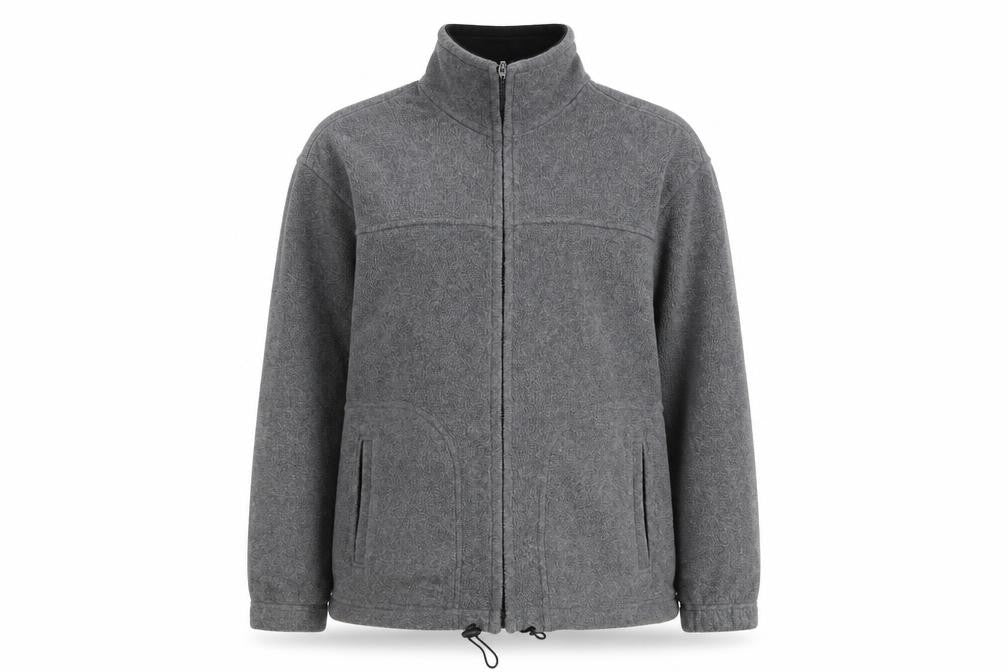 Front view of Marks & Spencer women’s grey jacket blazer, size UK 12, zip