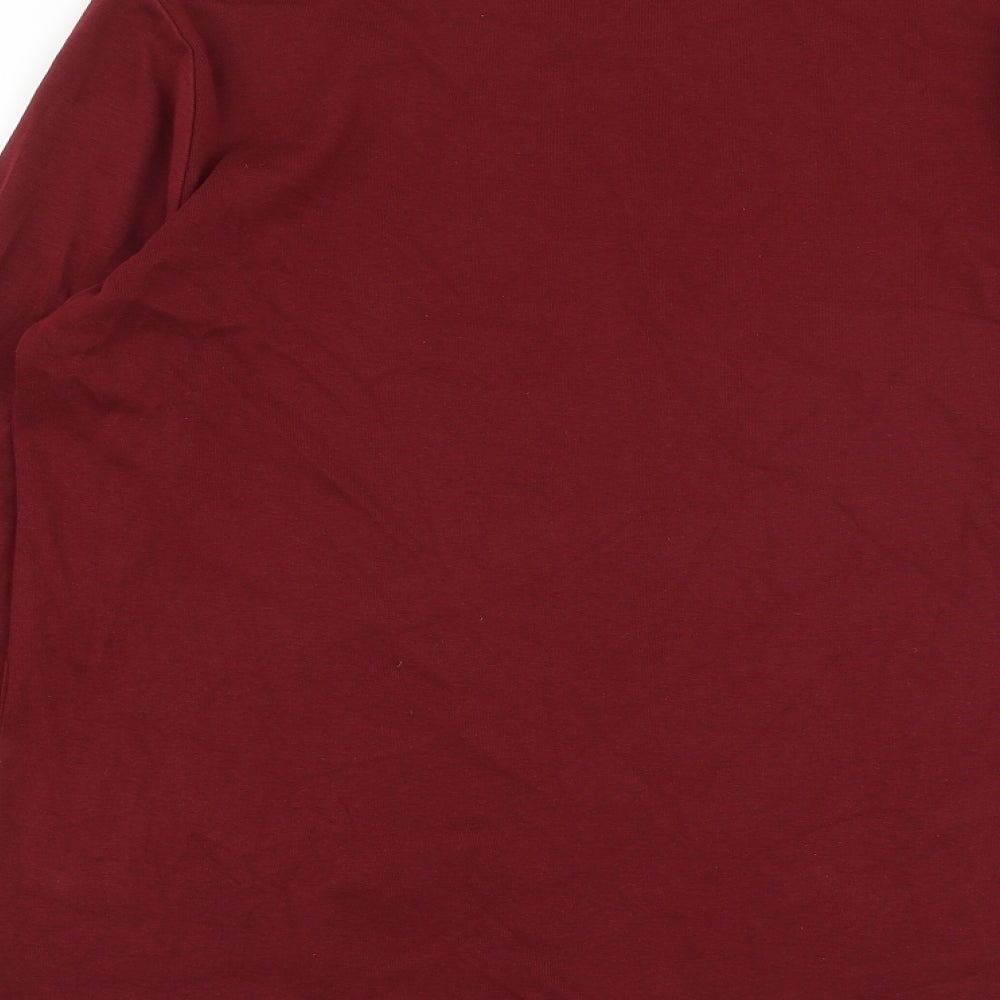 Marks and Spencer Womens Red 100% Cotton Basic Tank Size 18 Round Neck