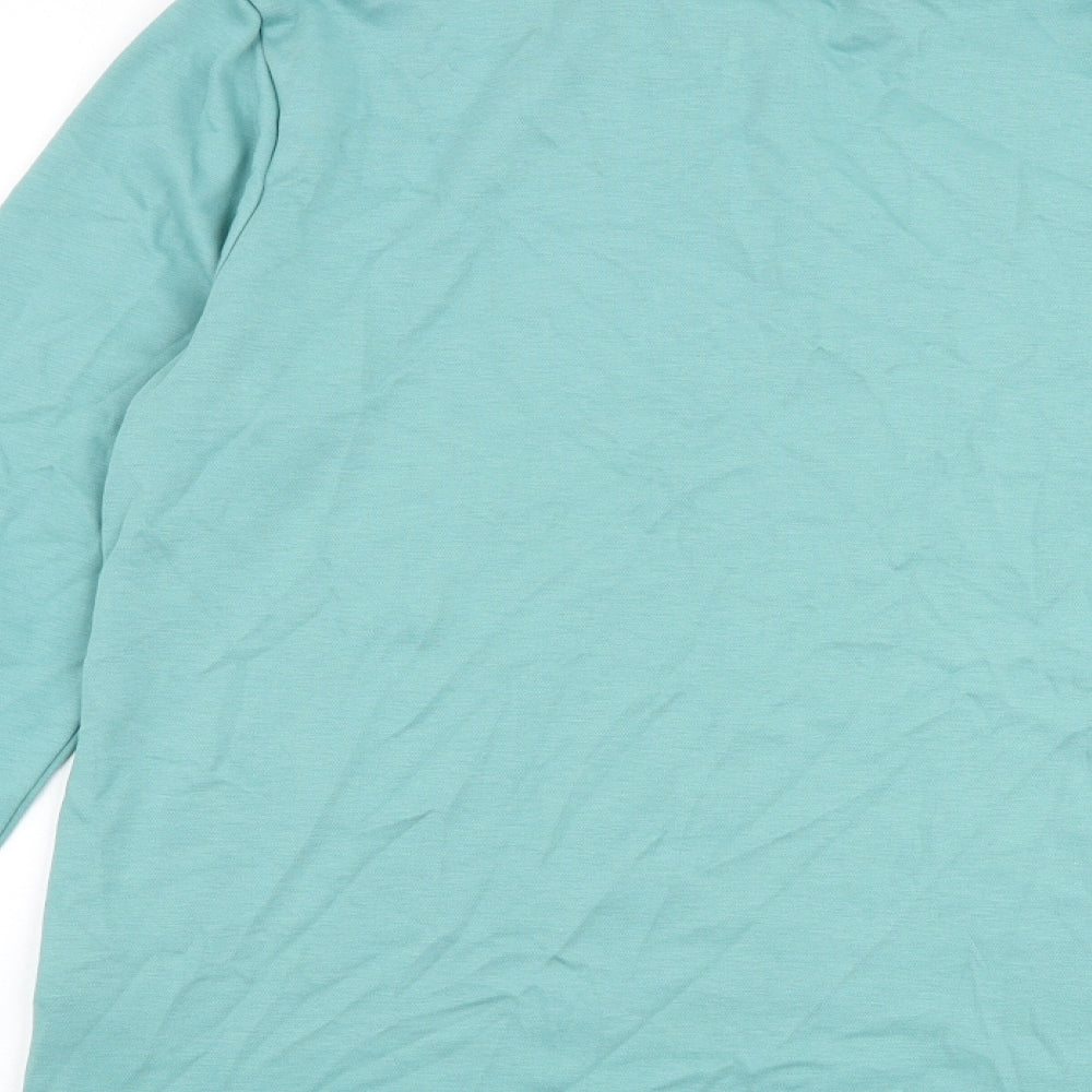 Lands' End Womens Green Cotton Basic Polo Size M Collared