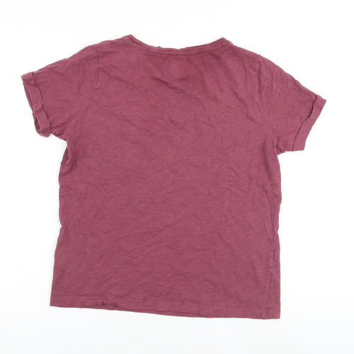 NEXT Womens Purple 100% Cotton Basic T-Shirt Size S Round Neck