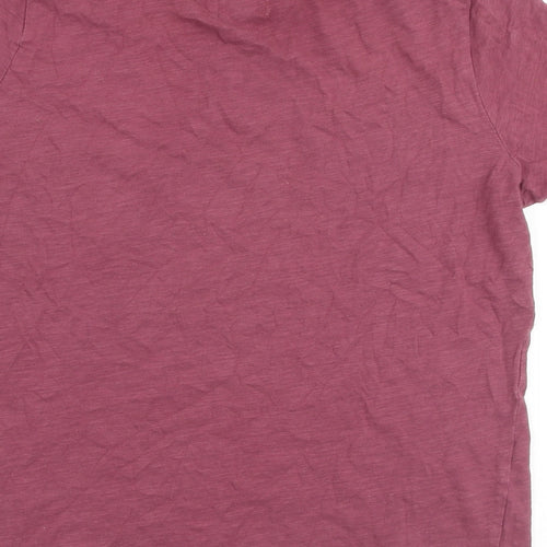 NEXT Womens Purple 100% Cotton Basic T-Shirt Size S Round Neck