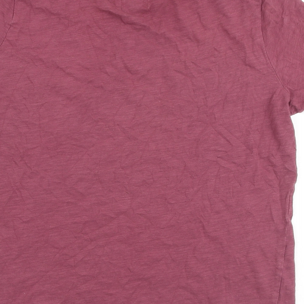 NEXT Womens Purple 100% Cotton Basic T-Shirt Size S Round Neck