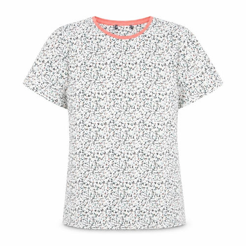 Marks and Spencer Womens Multicoloured Animal Print Cotton Basic T-Shirt Size 8 Round Neck - Leopard Print