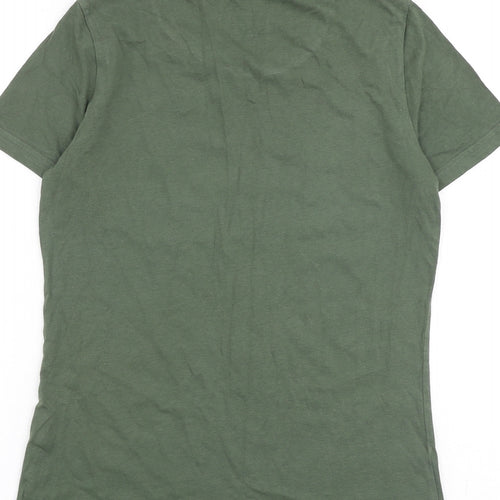 Mountain Warehouse Womens Green 100% Cotton Basic T-Shirt Size 8 Round Neck - Leaf