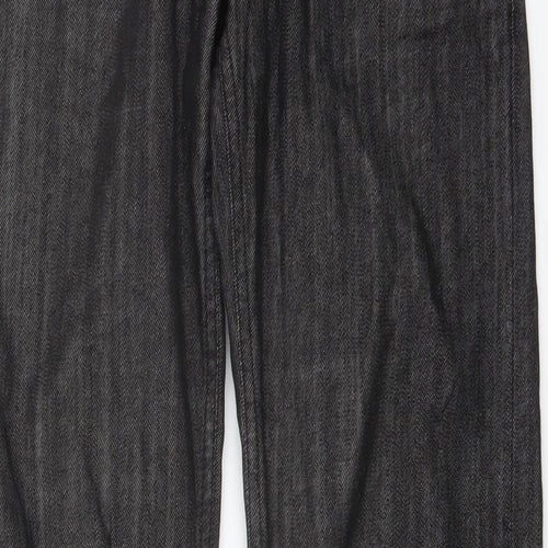 Raw Womens Grey Cotton Bootcut Jeans Size 8 L32 in Regular Button