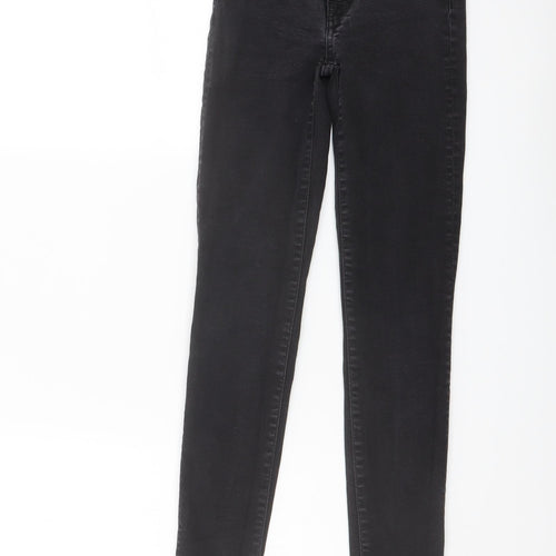 7 For All Mankind Womens Black Cotton Skinny Jeans Size 25 in L25 in Regular Button