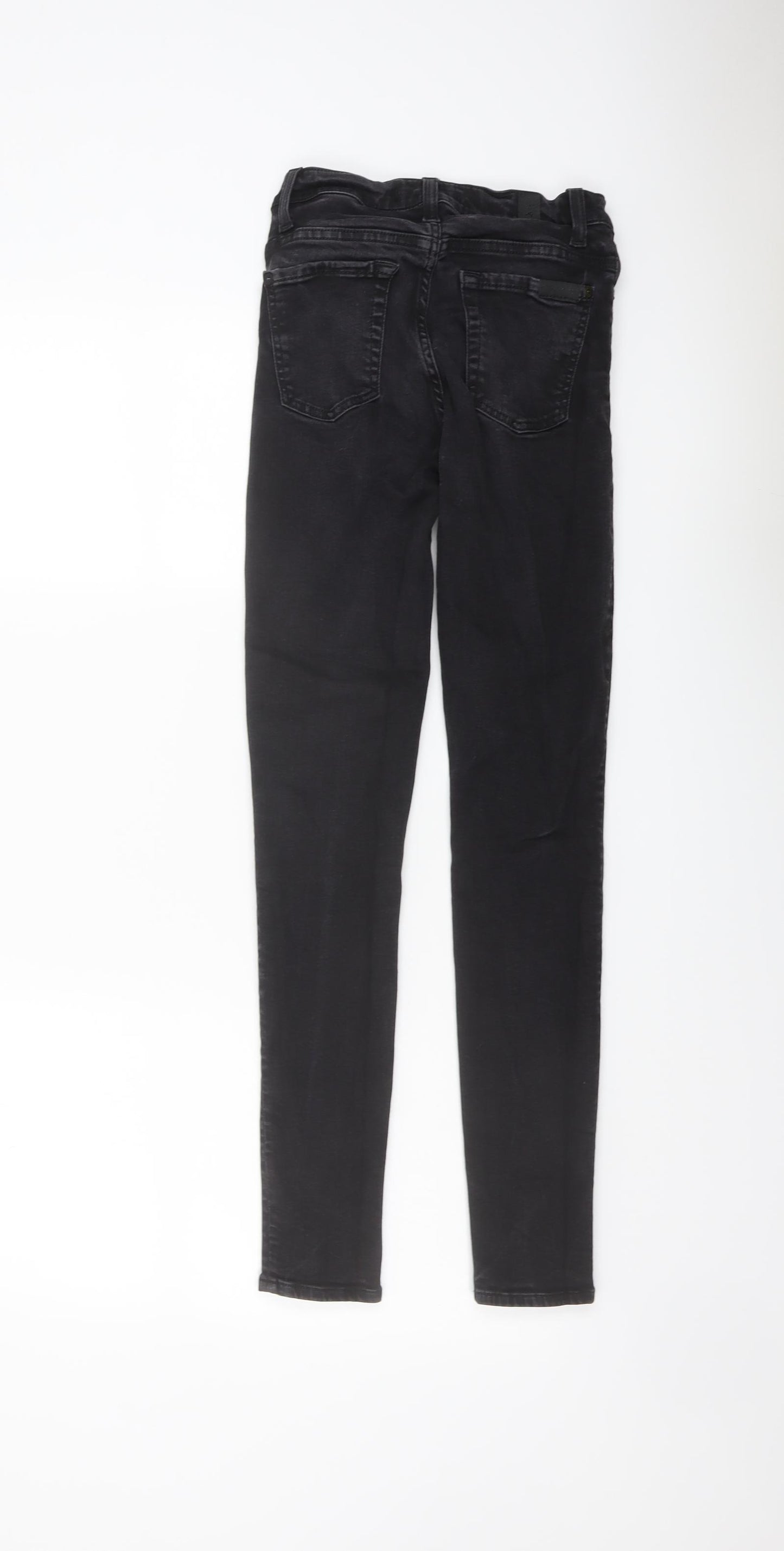 7 For All Mankind Womens Black Cotton Skinny Jeans Size 25 in L25 in Regular Button