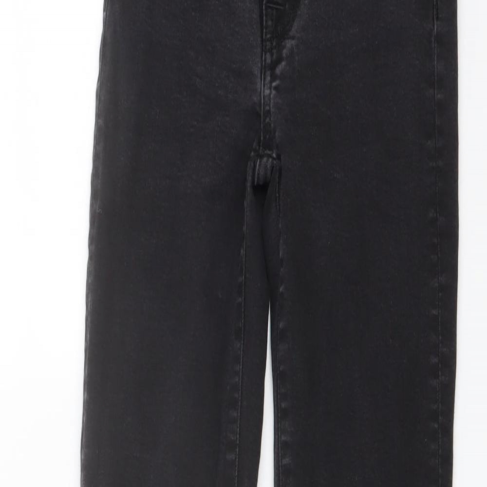 7 For All Mankind Womens Black Cotton Skinny Jeans Size 25 in L25 in Regular Button
