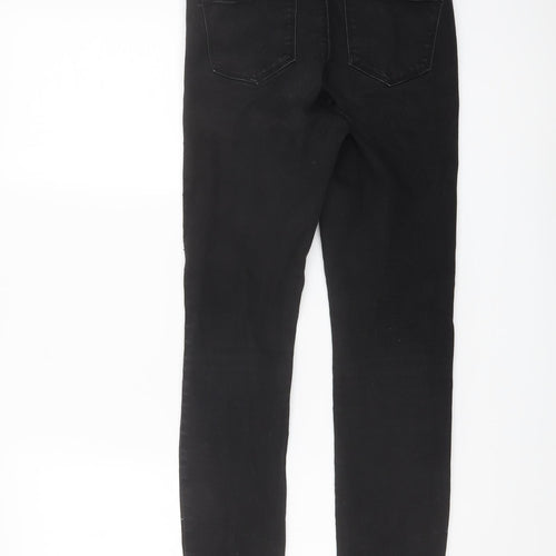 Denim & Co. Womens Black Cotton Skinny Jeans Size 8 L27 in Regular Button