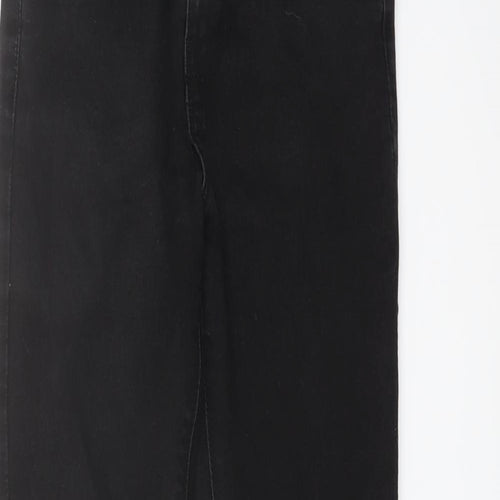 Denim & Co. Womens Black Cotton Skinny Jeans Size 8 L27 in Regular Button