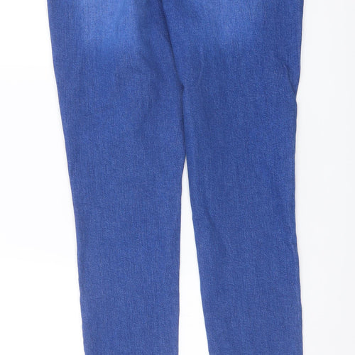 George Womens Blue Cotton Skinny Jeans Size 14 L29 in Regular Button