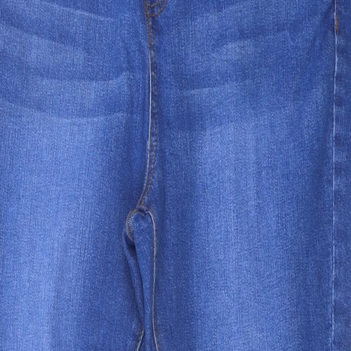 George Womens Blue Cotton Skinny Jeans Size 14 L29 in Regular Button