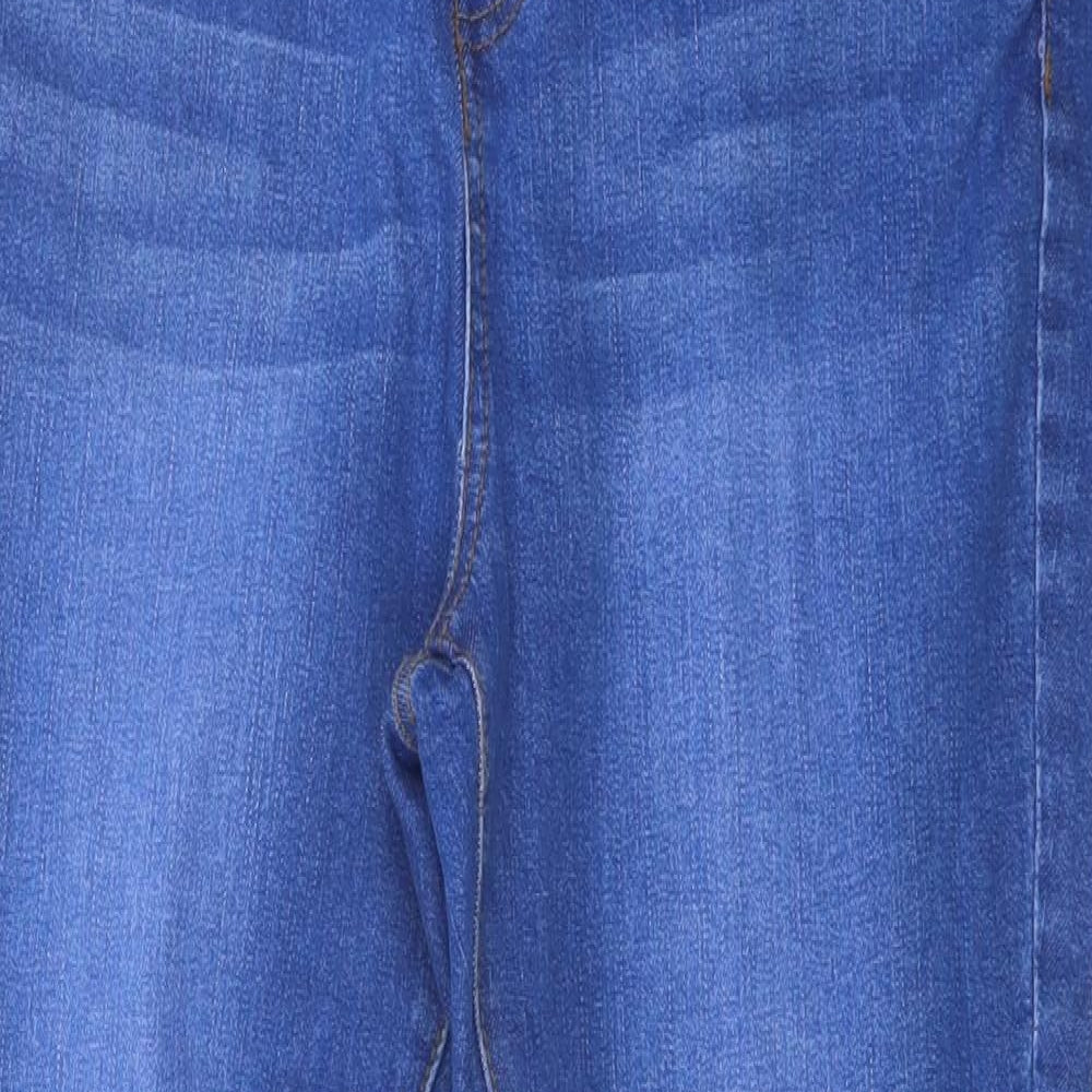 George Womens Blue Cotton Skinny Jeans Size 14 L29 in Regular Button