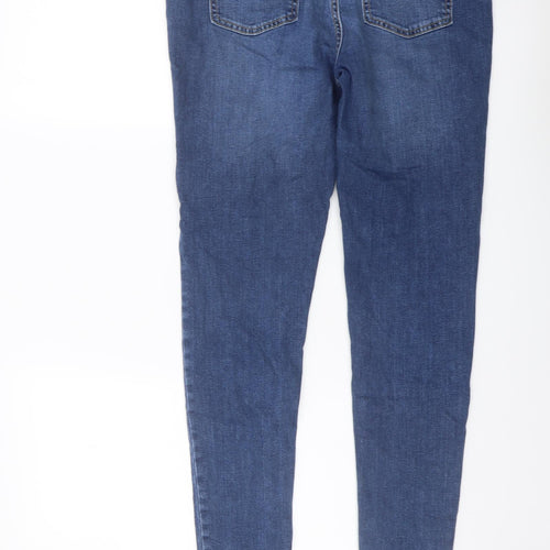 Marks and Spencer Womens Blue Cotton Jegging Jeans Size 14 L28 in Regular Button