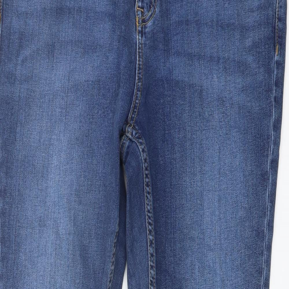 Marks and Spencer Womens Blue Cotton Jegging Jeans Size 14 L28 in Regular Button
