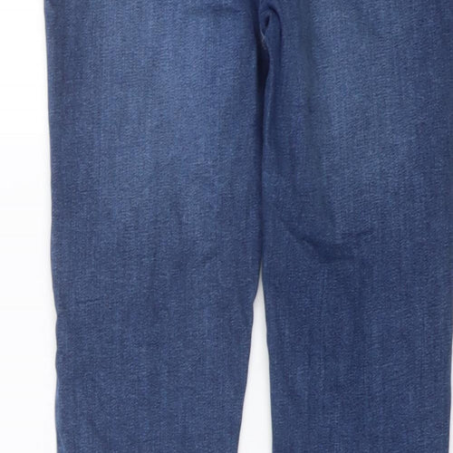 Marks and Spencer Womens Blue Cotton Jegging Jeans Size 14 L28 in Regular Button