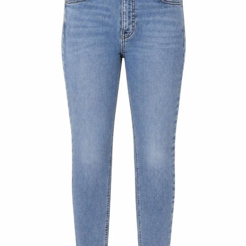 Topshop Womens Blue Cotton Skinny Jeans Size 24 in L25 in Regular Button