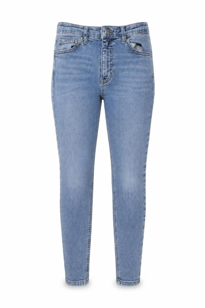 Topshop Womens Blue Cotton Skinny Jeans Size 24 in L25 in Regular Button